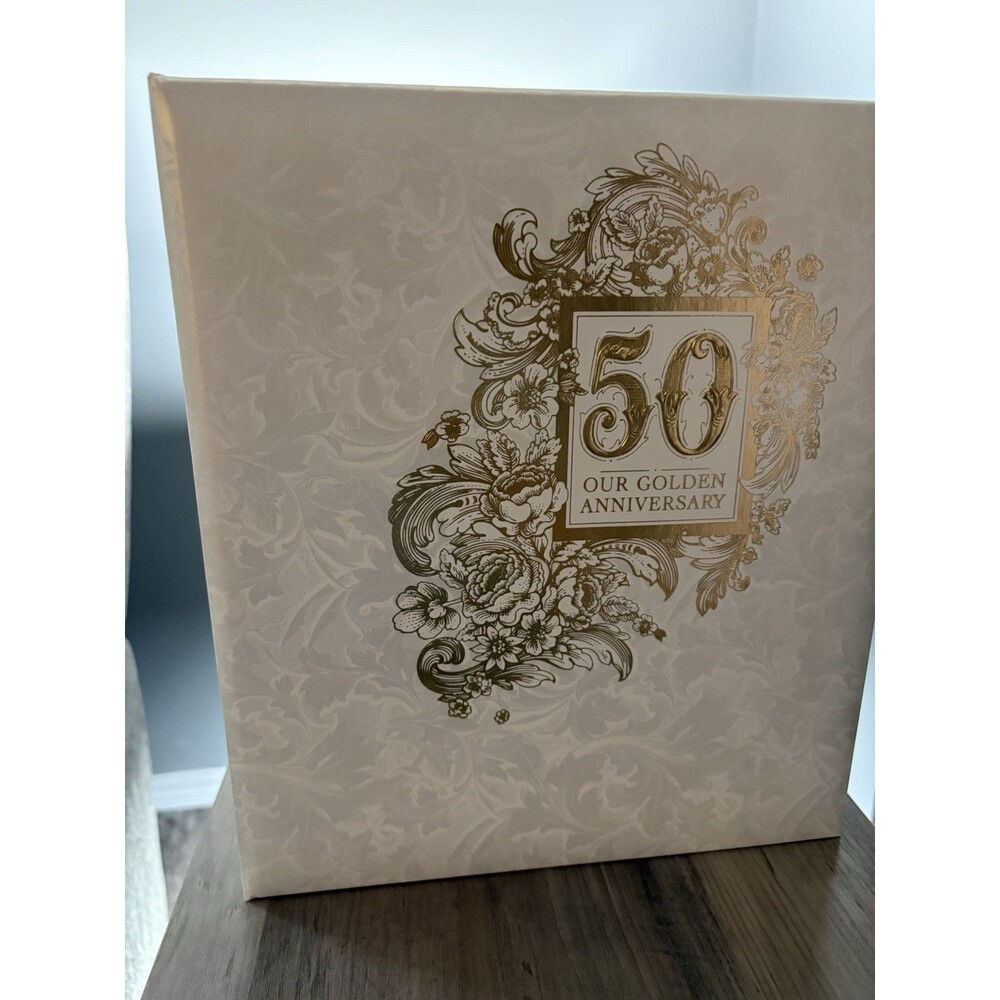 Hallmark 50th "Golden Anniversary" Memory Album Guest Book Vintage New in Box